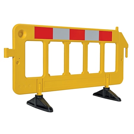 Vestil Plastic Barrier, 23 x 79 x 40, Yellow PBAR-72-Y